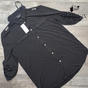 Grace Half Sleeve Button Front Blouse Size S